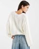 Miss Selfridge Miss Selfridge knit cable Henley sweater-White - 4