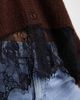 Miss Selfridge Miss Selfridge knit cardigan with lace hem in chocolate-pink - 4