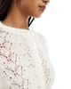 Miss Selfridge Miss Selfridge knit crochet cardigan in cream - part of a set-White - 3