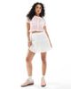 Miss Selfridge Miss Selfridge knit pointelle short sleeve cardigan in pink-No color - 2