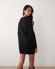 Miss Selfridge Miss Selfridge knit ribbed cozy mini dress in black - 2