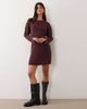 Miss Selfridge Miss Selfridge knit ribbed cozy mini dress in plum-Purple - 2