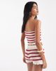 Miss Selfridge Miss Selfridge knit striped crochet bandeau in red - part of a set - 4