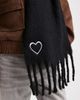 Miss Selfridge Miss Selfridge knit tassel scarf in black - 2