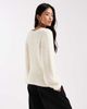 Miss Selfridge Miss Selfridge knit wrap bow detail sweater in cream-Yellow - 3