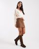 Miss Selfridge Miss Selfridge knit wrap top in cream-Gray - 2