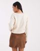 Miss Selfridge Miss Selfridge knit wrap top in cream-Gray - 4