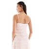 Miss Selfridge Miss Selfridge lace and ruffle detail mini dress in blush-Multi - 2