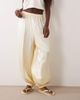 Miss Selfridge Miss Selfridge lace detail satin balloon pants-White - 2