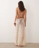 Miss Selfridge Miss Selfridge lace frill tie side maxi beach sarong in cream-White - 4