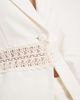 Miss Selfridge Miss Selfridge lace insert cinch blazer in ivory - part of a set-White - 4