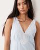 Miss Selfridge Miss Selfridge lace mix chambray denim dress in blue wash - 4