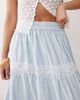 Miss Selfridge Miss Selfridge lace mix chambray maxi skirt in light blue wash - 3