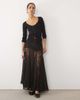 Miss Selfridge Miss Selfridge lace mix godet maxi skirt in black - 1