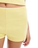 Miss Selfridge Miss Selfridge lace picot trim booty short summer in lemon - part of a set-Yellow - 4