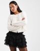 Miss Selfridge Miss Selfridge lace ruffle shorts in black - 2