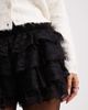 Miss Selfridge Miss Selfridge lace ruffle shorts in black - 3