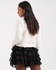 Miss Selfridge Miss Selfridge lace ruffle shorts in black - 4