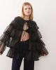 Miss Selfridge Miss Selfridge layered chiffon cape in black - 1