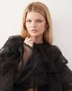 Miss Selfridge Miss Selfridge layered chiffon cape in black - 2