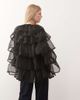 Miss Selfridge Miss Selfridge layered chiffon cape in black - 4