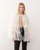 Miss Selfridge Miss Selfridge layered chiffon cape in ecru-White - 1