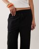 Miss Selfridge Miss Selfridge linen blend wide leg pants in black - 4