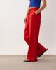 Miss Selfridge Miss Selfridge linen blend wide leg pants in red - 2