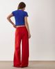 Miss Selfridge Miss Selfridge linen blend wide leg pants in red - 3