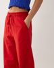 Miss Selfridge Miss Selfridge linen blend wide leg pants in red - 4