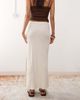Miss Selfridge Miss Selfridge linen look bias cut maxi skirt in stone-Neutral - 2