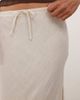 Miss Selfridge Miss Selfridge linen look bias cut maxi skirt in stone-Neutral - 4