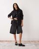 Miss Selfridge Miss Selfridge long sleeve easy denim shirt in black wash - 3