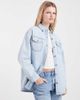 Miss Selfridge Miss Selfridge long sleeve easy denim shirt in bleach wash-Blue - 1