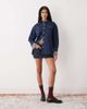 Miss Selfridge Miss Selfridge long sleeve easy denim shirt in indigo wash-Blue - 3