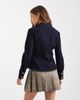 Miss Selfridge Miss Selfridge long sleeve fitted denim shirt in indigo wash-Blue - 4