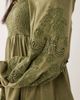 Miss Selfridge Miss Selfridge long sleeve romper with embroidery in olive-Green - 3