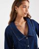 Miss Selfridge Miss Selfridge long sleeve sailor romper in mid wash-Blue - 4