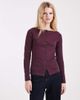 Miss Selfridge Miss Selfridge longer line ribbed cardigan in plum-Green - 1