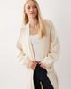 Miss Selfridge Miss Selfridge maxi-length cardigan with lace cuff detailing in oatmeal-Brown - 1