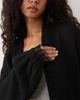 Miss Selfridge Miss Selfridge maxi cardigan with lace cuff detail in black - 2