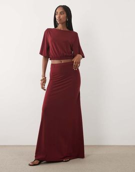Miss Selfridge Miss Selfridge maxi skirt in plum - part of a set-Purple