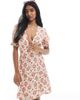 Miss Selfridge Miss Selfridge mini tea dress in orange vintage floral-Multi - 4