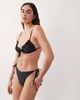Miss Selfridge Miss Selfridge mix and match scrunchie bikini top in black - 1