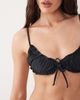Miss Selfridge Miss Selfridge mix and match scrunchie bikini top in black - 2