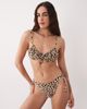 Miss Selfridge Miss Selfridge mix and match scrunchie bikini top in leopard-Multi - 1