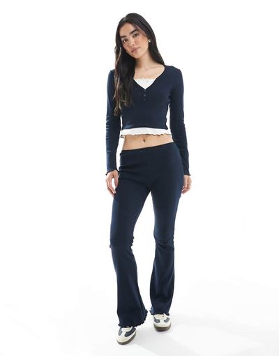 Miss Selfridge Miss Selfridge navy kickflare pants - part of a set