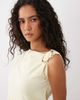Miss Selfridge Miss Selfridge off shoulder top in yellow with brooch detail - 3