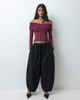 Miss Selfridge Miss Selfridge off shoulder wrap top-Brown - 3