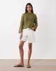 Miss Selfridge Miss Selfridge open crochet stitch sweater in olive-Green - 2